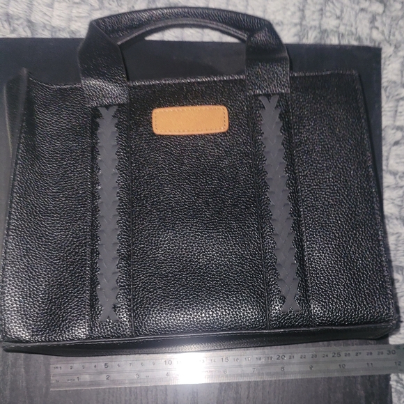 Leather handbag-black - Picture 2 of 4